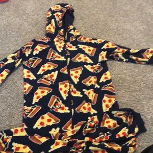 One piece zip up pajamas